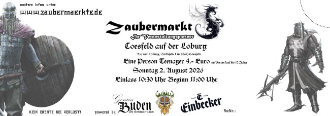 Zaubermarkt Sonntag Teenager Ticket
